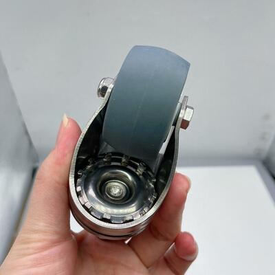 2 Inch 50mm Thermoplastic Rubber TPR Stainless Steel Antirust Indoor Noiseless Universal Caster Wheel for Furniture