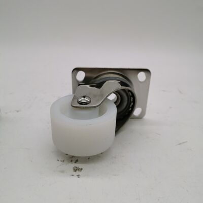 Heavy Loading Top Plate Swivel Total Brake 2.5" PA Nylon Wheel Plain Bearing Stainless Steel SUS 304 Caster