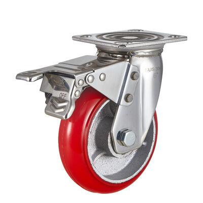 Công nghiệp 4 5 6 8 inch quay 304 thép không gỉ Casters Heavy Duty khóa bánh xe Castor