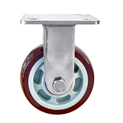 Heavy Duty 4'' 5'' 6'' 8'' Anti-Rust Stainless Steel 304 Swivel Plate PU Caster