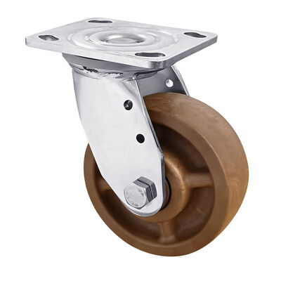 4/5/6/8 Inch Trolley Industrial Wheel Stainless Steel Double Bearing Heavy Duty  Glass Fiber High Temperature Nylon Caster With Brake