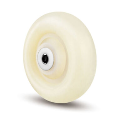 4 Inch PP White Caster Wheels Side Brake Swivel Trolley Wheels With Stainless Steel Plain Bearing