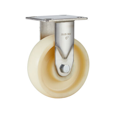 4" 5" 6" 8" heavy Duty Stainless Steel Nylon Castor SUS304 Machine Nylon Wheels Trolley Casters Wheels Machinery Equipment Caster
