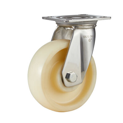 4" 5" 6" 8" heavy Duty Stainless Steel Nylon Castor SUS304 Machine Nylon Wheels Trolley Casters Wheels Machinery Equipment Caster