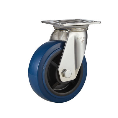 High Quality Fixed PU Casters and Wheels Stainless Steel Sus304 Heavy Duty 4/5/6/8inch Caster Wheel