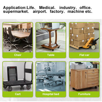 Les roues et roues en acier inoxydable de haute qualité SUS 304 lourdes 4/5/6/8 pouces