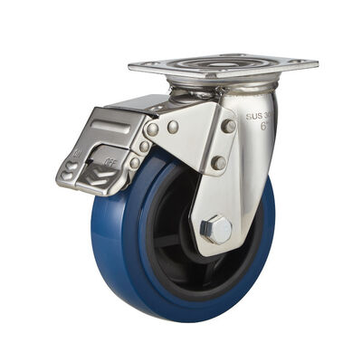 High Quality Fixed PU Casters and Wheels Stainless Steel Sus304 Heavy Duty 4/5/6/8inch Caster Wheel