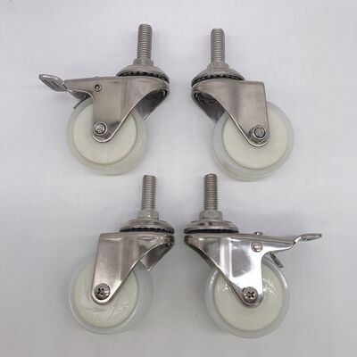 Good Price Corrossion Resistant 1" 2" Ball Bearing Total Brake Stainless Steel 304 Nylon Caster Wheel