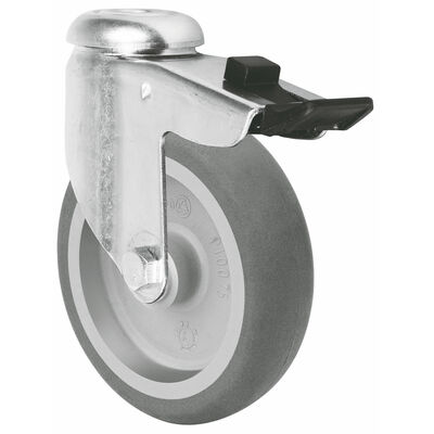 Good Quality OEM/ODM Customized Stainless Steel Apparatus Casters — 2″ & 3″ Grey TPR Industrial Swivel Wheels