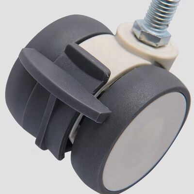 2 Inch Threaded Stem Swivel Caster, Nylon Wheel for Furniture & Light Equipment