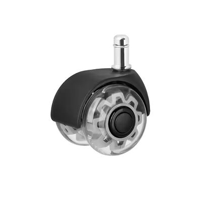 2-Inch Light-Duty Black Nylon Housing Transparen Cast PU Swivel Caster Wheel