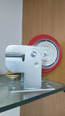 Carrinho industrial resistente com rodízios de PU com absorção de choque