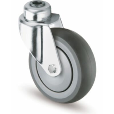 5 Inch Thermoplastic Rubber Wheel, Smooth & Floor‑Friendly shopping trolley walkway caster