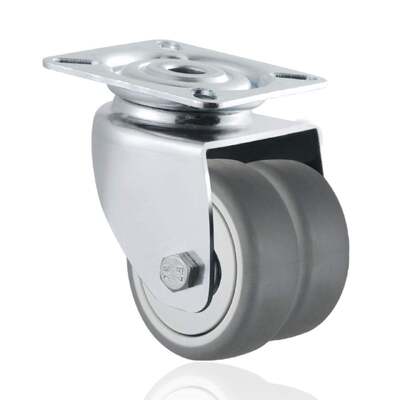 2 Inch TPR Twin Wheel Swivel Caster – Durable Double Wheel Trolley Caster for Smooth, Quiet Mobility