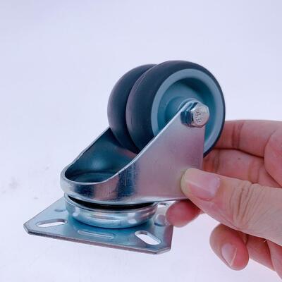 2 Inch TPR Twin Wheel Swivel Caster – Durable Double Wheel Trolley Caster for Smooth, Quiet Mobility