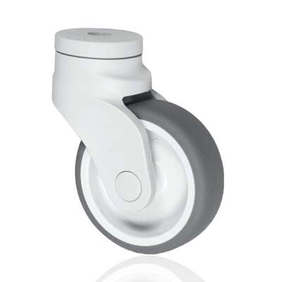 4 Inch (100 mm) Bolt Hole Swivel Medical Caster with Total Lock Brake