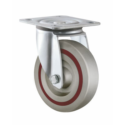 White TPR on Polypropylene Core 160-200kg Load Capacity Institutional Cart Wheels