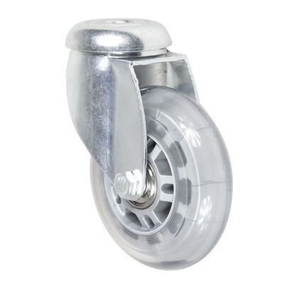 European Style 3″ (75 mm) Transparent PU Swivel Casters – Smooth & Floor-Friendly Mobility Wheels