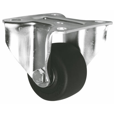 Heavy Duty Black Nylon Rigid Casters for Industrial Machines – 2.5″ & 3″ Sizes with 600–700 kg Load Capacity