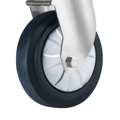 100 mm Industrial Mid‑Heavy Duty Caster Wheels – Smooth Rolling Thermoplastic Rubber Mobility Wheels