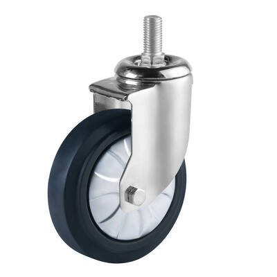 100 mm Industrial Mid‑Heavy Duty Caster Wheels – Smooth Rolling Thermoplastic Rubber Mobility Wheels